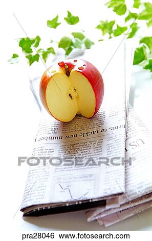 newspaper, apples, object, things, thing, apple View Large Photo Image Stock Photograph - newspaper, apples, object, things, thing, apple. Fotosearch