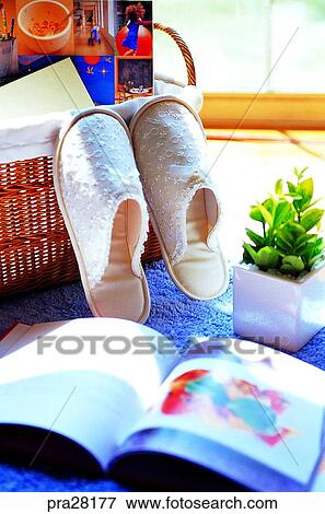 Stock Photo - sitting room, parlor, living room, day, book, books, rug. Fotosearch