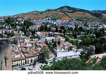 Granada, day, village, complete view, whole view, Spain View Large Photo Image Stock Photo - Granada, day, village, complete view, whole view, Spain. Fotosearch
