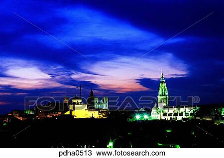 Toledo, night, Spain, night, outdoor, outdoors View Large Photo Image Stock Image - Toledo, night, Spain, night, outdoor, outdoors. Fotosearch