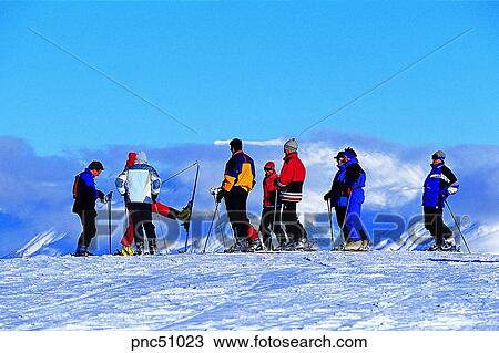 Stock Image - winter, sports, sport, day, snow, leisure, white man. Fotosearch