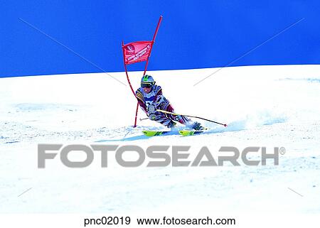 Stock Photo - winter, sports, sport, day, snow, adventure, white man. Fotosearch