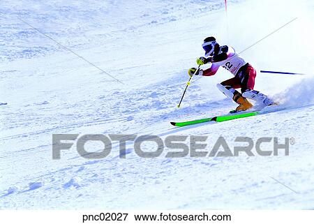 Stock Photo - winter, sports, sport, day, snow, adventure, person. Fotosearch