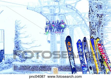 Stock Photo - winter, sports, sport, day, snow, leisure, lift. Fotosearch