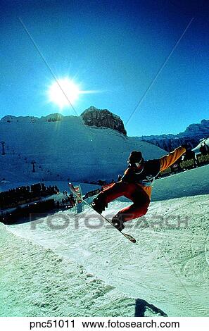 Stock Image - winter, sports, sport, day, snow, leisure, adventure. Fotosearch