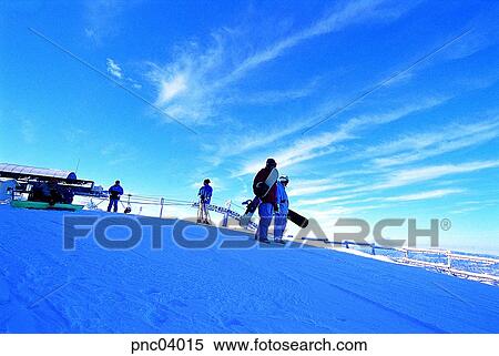 Stock Photography - winter, sports, sport, day, snow, Oriental, Orientals. Fotosearch