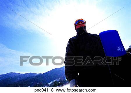Stock Photo - winter, sports, sport, goggle, men, male. Fotosearch