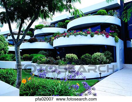 建物 建築 構造 日 リゾート ベランダ ポーチ 写真館 イメージ館 Pfa02007 Fotosearch