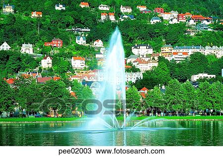 Stock Image - building, architecture, structure, day, detached house, independent house, village. Fotosearch