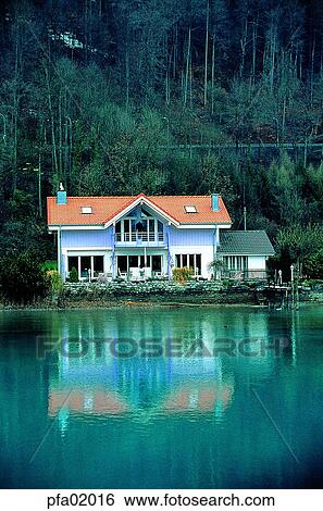 building, architecture, structure, day, detached house, independent house, reflection View Large Photo Image Stock Photograph - building, architecture, structure, day, detached house, independent house, reflection. Fotosearch