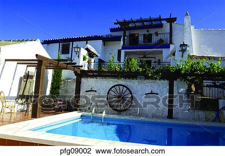 Stock Image - building, modeling, construction, architecture, structure, day, detached house. Fotosearch