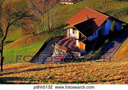 day, fall, structure, architecture, building, detached house, autumn View Large Photo Image Stock Image - day, fall, structure, architecture, building, detached house, autumn. Fotosearch