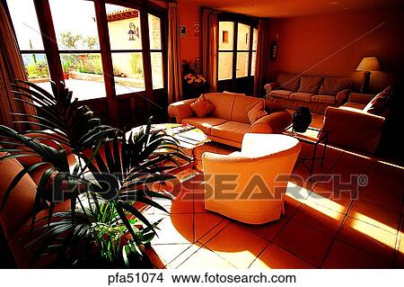 furniture, furnishings, household goods, living room, day, sofa View Large Photo Image Picture - furniture, furnishings, household goods, living room, day, sofa. Fotosearch