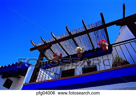 Stock Photograph - railing, rail, handrail, parapet, day, low angle. Fotosearch