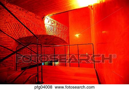 Stock Photo - stairs, staircase, stairway, railing, rail, handrail, parapet. Fotosearch