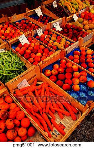 Stock Image - street sailing, street, sailing, fruit, fruits, day, carrot. Fotosearch