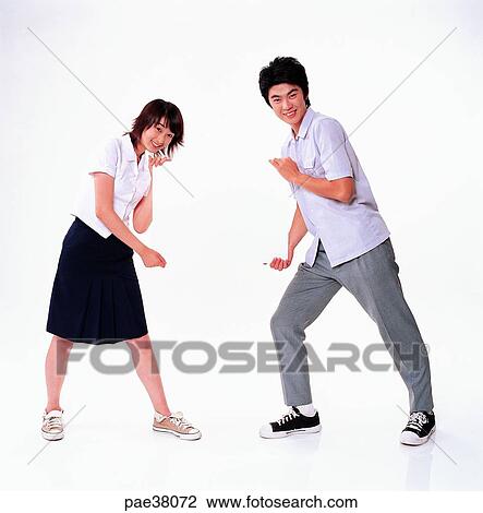 Stock Image - student, students, school boy, boy student, school girl, girl student, sheet. Fotosearch