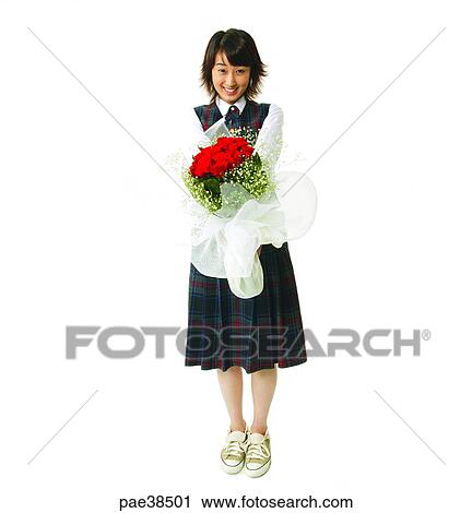student, students, school girl, girl student, bouquet, bunch, flowers View Large Photo Image Stock Image - student, students, school girl, girl student, bouquet, bunch, flowers. Fotosearch