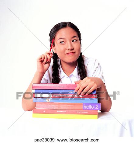 student, students, school girl, girl student, book, books, pencilpencils View Large Photo Image Stock Photo - student, students, school girl, girl student, book, books, pencilpencils. Fotosearch