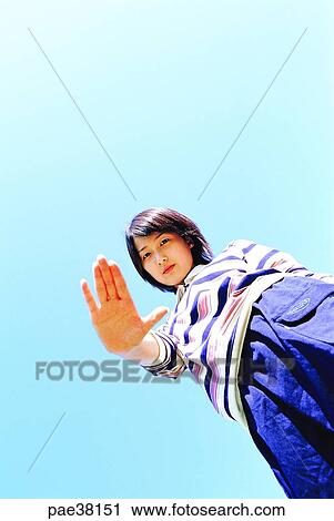 student, students, school girl, girl student, palm, hand, prohibit View Large Photo Image Stock Image - student, students, school girl, girl student, palm, hand, prohibit. Fotosearch