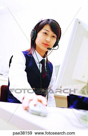 student, students, school girl, girl student, computer, computers, headphone View Large Photo Image Stock Photo - student, students, school girl, girl student, computer, computers, headphone. Fotosearch