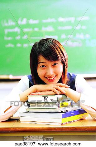 student, students, school girl, girl student, book, books, desk View Large Photo Image Stock Photo - student, students, school girl, girl student, book, books, desk. Fotosearch