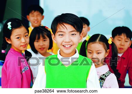 Picture - child, children, youngster, young, student, students, elementary student. Fotosearch