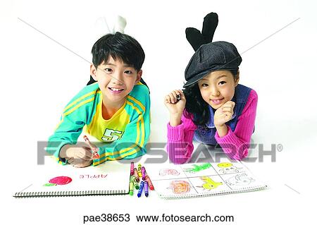 Stock Image - child, children, young, model, models, Korean, Koreans. Fotosearch
