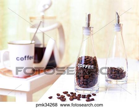 coffee, beans, beans, coffee, glass bottle, coffee cup, teacup View Large Photo Image Stock Photo - coffee, beans, beans, coffee, glass bottle, coffee cup, teacup. Fotosearch