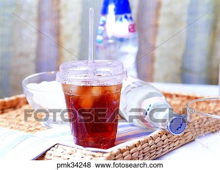 coffee, ice coffee, evian, water bottle, water, ice coffee, takeout coffee View Large Photo Image Stock Photo - coffee, ice coffee, evian, water bottle, water, ice coffee, takeout coffee. Fotosearch