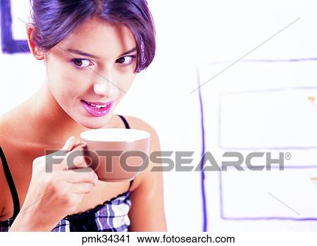 lifestyle, woman, female, cup, teacup, coffee, teatime View Large Photo Image Stock Image - lifestyle, woman, female, cup, teacup, coffee, teatime. Fotosearch