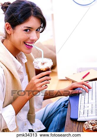 lifestyle, woman, female, ice coffee, coffee, takeout coffee, takeout View Large Photo Image Stock Image - lifestyle, woman, female, ice coffee, coffee, takeout coffee, takeout. Fotosearch