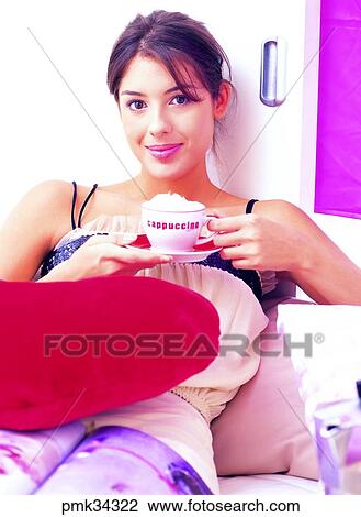 lifestyle, woman, female, rest, comfort, coziness, teatime View Large Photo Image Stock Image - lifestyle, woman, female, rest, comfort, coziness, teatime. Fotosearch