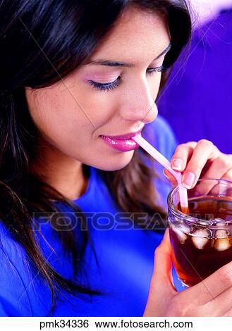 lifestyle, woman, female, straw, conduit pipe, pipette, ice coffee View Large Photo Image Stock Photograph - lifestyle, woman, female, straw, conduit pipe, pipette, ice coffee. Fotosearch