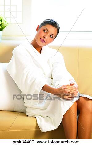 person, Caucasian, woman, night gown, bath gown, shower, morning View Large Photo Image Stock Image - person, Caucasian, woman, night gown, bath gown, shower, morning. Fotosearch