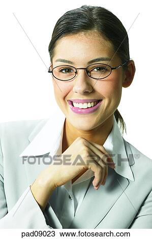 Stock Image - business, woman, female, person, indoor, interior, person. Fotosearch