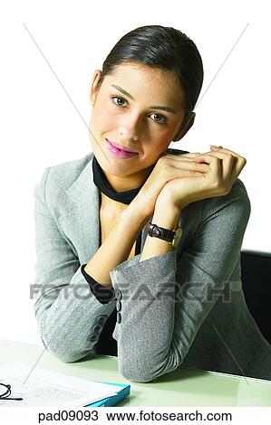 Stock Image - business, woman, female, person, indoor, interior, person. Fotosearch