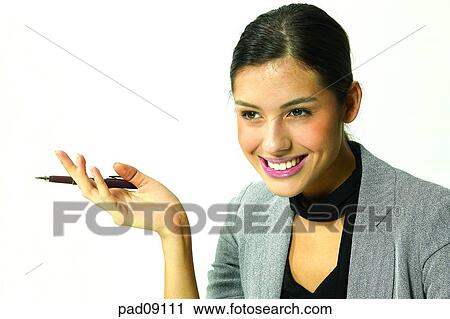 Stock Image - business, woman, female, person, indoor, interior, person. Fotosearch