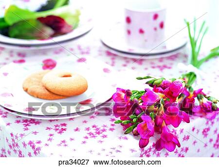 Stock Photo - flower, flowers, petal, leaf, leaves, snak, light meals. Fotosearch