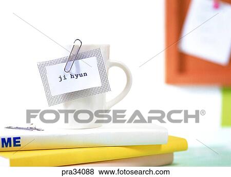 Stock Photo - living, life, cup, cups, cups, name card. Fotosearch