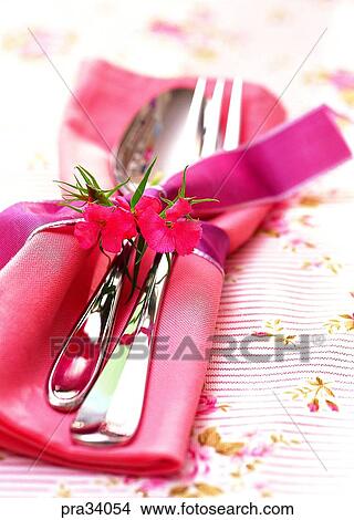 Picture - living, life, setting, fork, spoon, decorate, decorations. Fotosearch