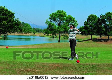 person, golf field, golf club, field, golf pose, woman, Asian View Large Photo Image Stock Image - person, golf field, golf club, field, golf pose, woman, Asian. Fotosearch