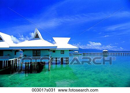 Philippines, Dospalmas Island, resort, sightseeing place, house on a river, public house, sea View Large Photo Image Stock Image - Philippines, Dospalmas Island, resort, sightseeing place, house on a river, public house, sea. Fotosearch