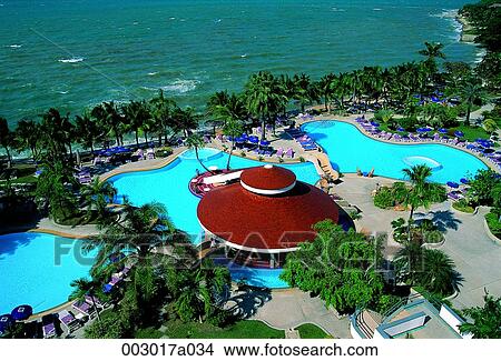 Picture - Taiwan, Pataya, resort, hotel, pool, landscape. Fotosearch