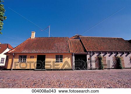 Stock Image - North Europe, Denmark, sightseeing place, sightseeing, trip, Odense, Andersenbirthplace. Fotosearch