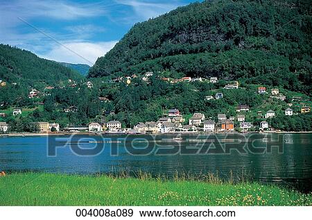 North Europe, landscape, village, mountain, country, harbor View Large Photo Image Stock Photo - North Europe, landscape, village, mountain, country, harbor. Fotosearch