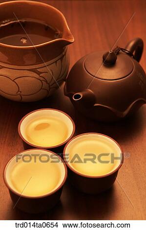 green tea, tea, teapot, cup View Large Photo Image Picture - green tea, tea, teapot, cup. Fotosearch