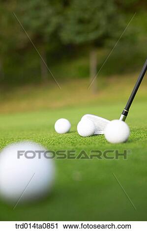 Stock Image - golf, field, golf ball, ball, golf club, driver, golf. Fotosearch