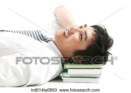 Stock Image - person, Korean, room, pose, posture, concept. Fotosearch