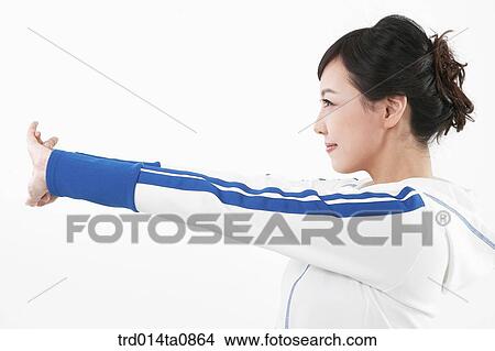 Picture - person, woman, Korean, room, pose, posture, concept. Fotosearch